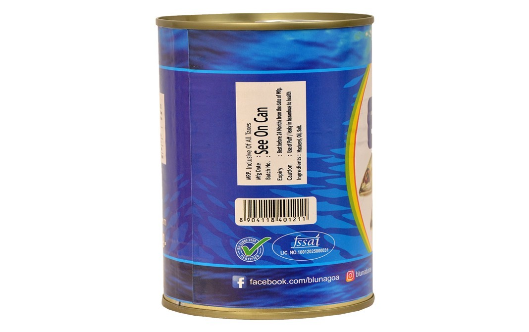 Bluna Mackerels In Brine    Tin  425 grams